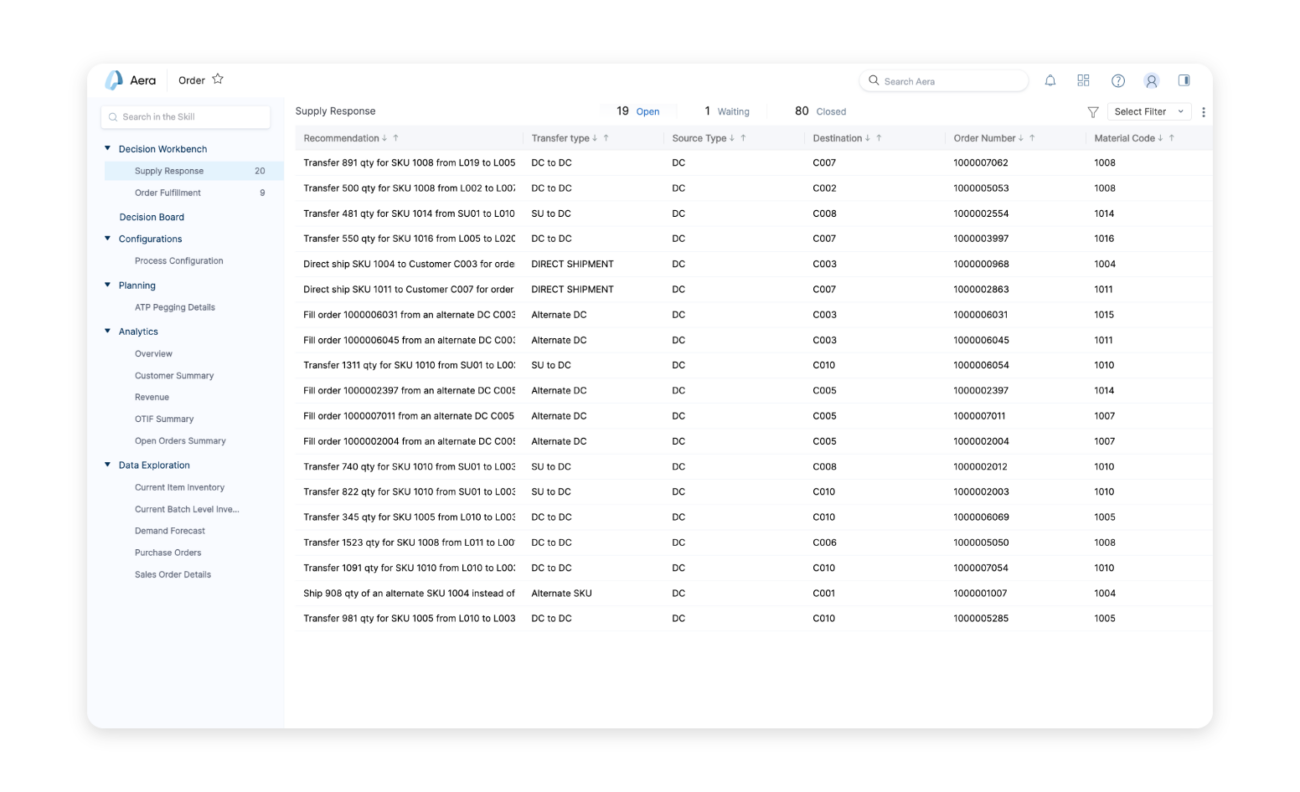 Aera Inbox screenshot